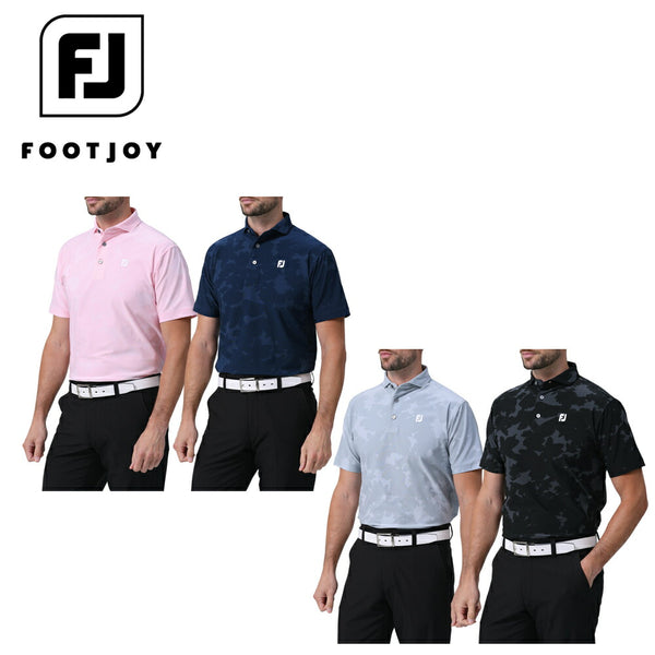 ゴルフ - ウェア FOOTJOY（フットジョイ）製品。FOOTJOY フローラルカモジャカード半袖ワイドカラーシャツ 24SS FJ-S24-S22