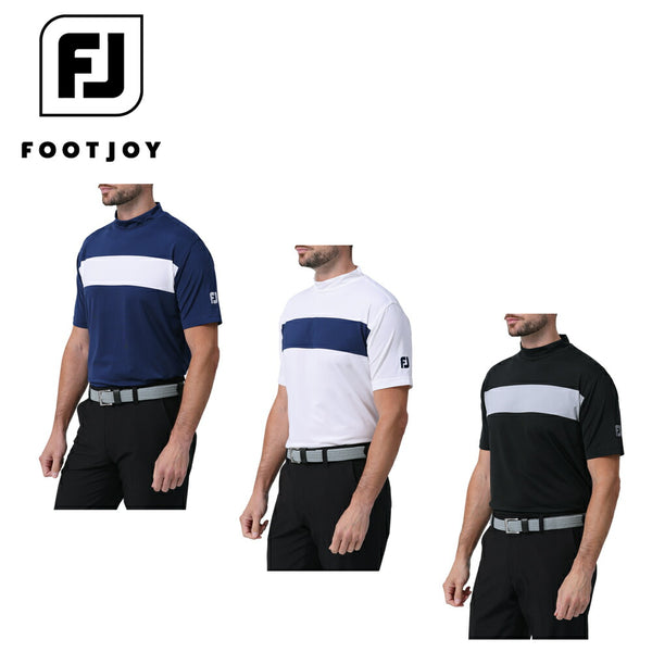FOOTJOY（フットジョイ） FOOTJOY（フットジョイ）製品。FOOTJOY チェストライン半袖モックネックシャツ 24SS FJ-S24-S23