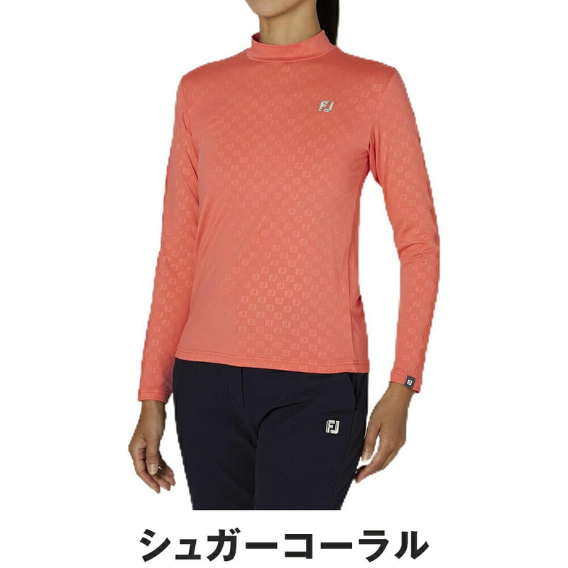 ベストスポーツ FOOTJOY（フットジョイ）製品。FOOTJOY 起毛FJエンボスプリント 長袖モックネックシャツ 24FW FJW-F24-S06