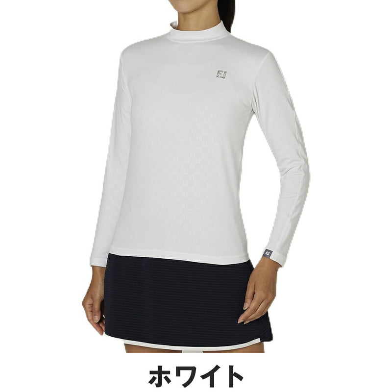 ベストスポーツ FOOTJOY（フットジョイ）製品。FOOTJOY 起毛FJエンボスプリント 長袖モックネックシャツ 24FW FJW-F24-S06