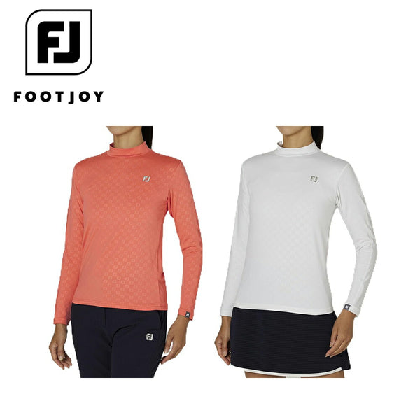 割引対象商品（3,000円以上） FOOTJOY（フットジョイ）製品。FOOTJOY 起毛FJエンボスプリント 長袖モックネックシャツ 24FW FJW-F24-S06