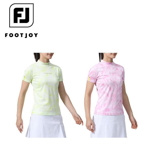 ゴルフ - ウェア FOOTJOY（フットジョイ）製品。FOOTJOY タイダイプリント半袖モックネックシャツ 24SS FJW-S24-S01