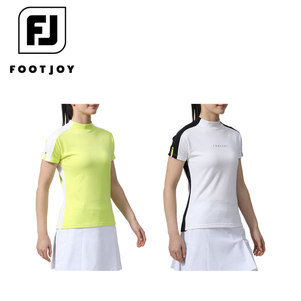 ゴルフ - ウェア FOOTJOY（フットジョイ）製品。FOOTJOY DRY THROUGHLIGHT カラーブロック半袖モックネックシャツ 24SS FJW-S24-S03