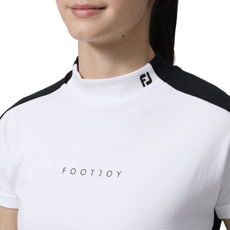 ベストスポーツ FOOTJOY（フットジョイ）製品。FOOTJOY DRY THROUGHLIGHT カラーブロック半袖モックネックシャツ 24SS FJW-S24-S03