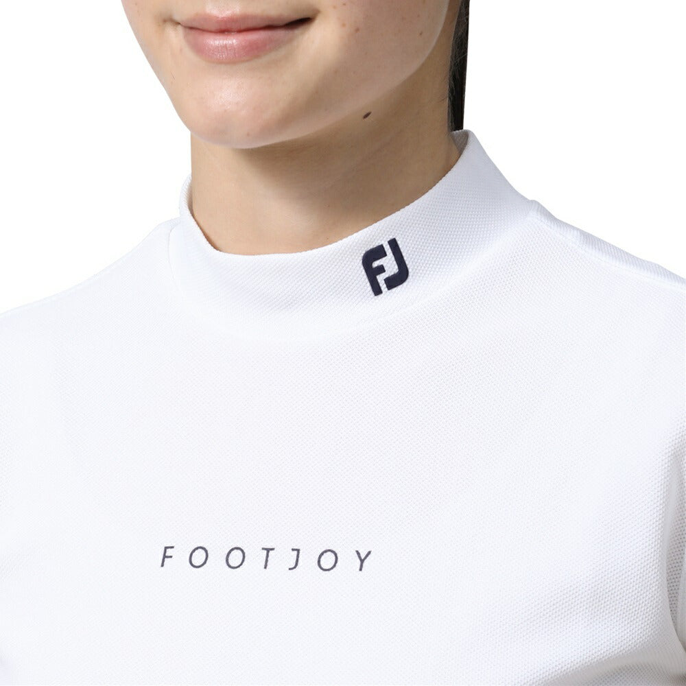 韓国FootJoyハイネック ノースリーブシャツ FOOTJOY ファブリックミックスノースリーブモックネックシャツ