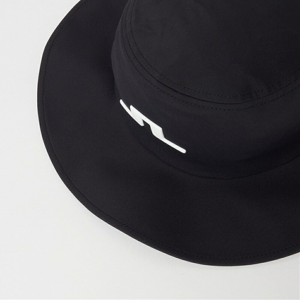 J.LINDEBERG - coco 中古 ジェイリンドバーグ J.LINDEBERG バケットハット ONESIZE ブラック 黒 軽量 速乾 ブリッジ刺繍入りナイロンバケットハット 中古 ジェイリンドバーグ J.LINDEBERG バケットハット ONESIZE