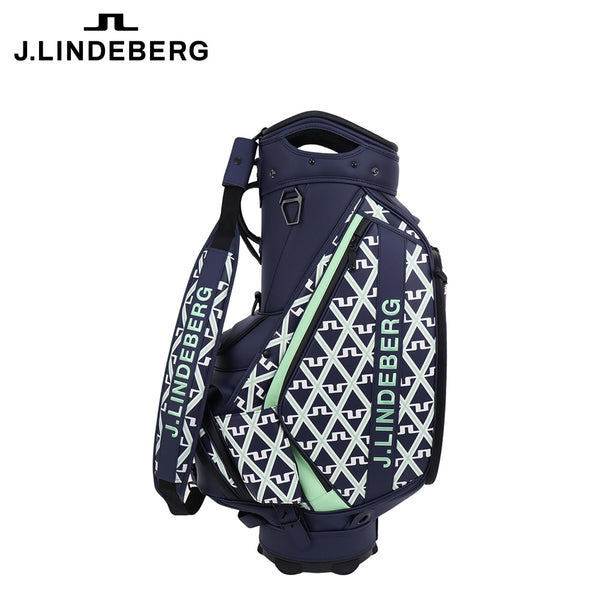 割引対象商品（3,000円以上） J.LINDEBERG（ジェイリンドバーグ）製品。J.LINDEBERG VESSELコラボ PRIME Staff プリントキャディバッグ 24SS 07311403