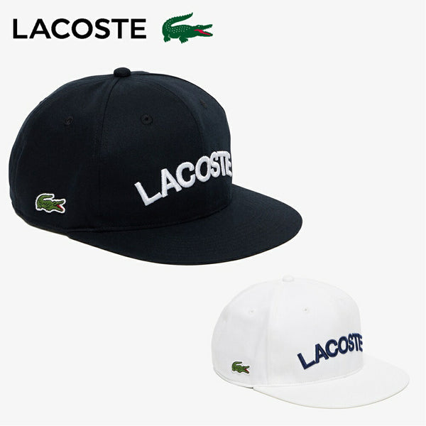 LACOSTE ストレートブリムフラットバイザーBBキャップ 23FW RK1273J-99