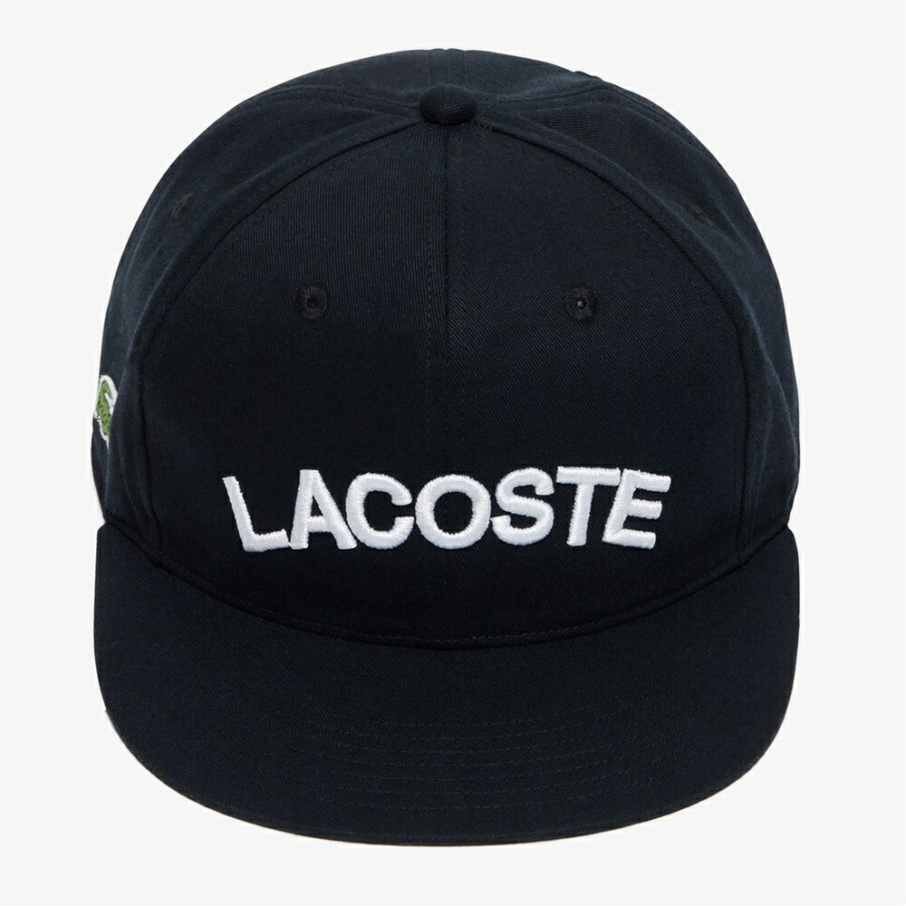 LACOSTE ストレートブリムフラットバイザーBBキャップ 23FW RK1273J-99