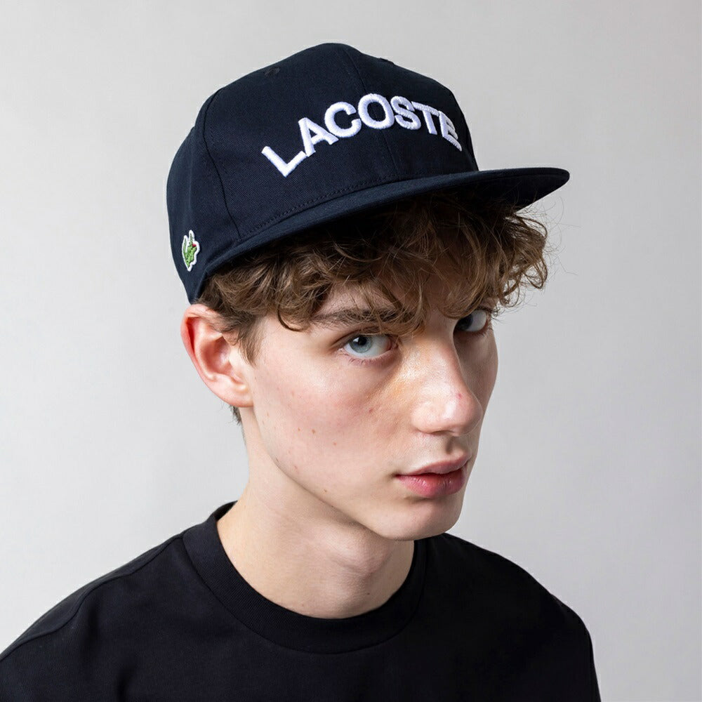 LACOSTE ストレートブリムフラットバイザーBBキャップ 23FW RK1273J-99