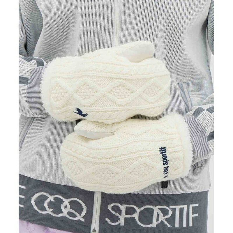 ベストスポーツ le coq sportif（ルコックスポルティフ）製品。le coq sportif ケーブル編み ミトン 25FW LG5FAZ50L