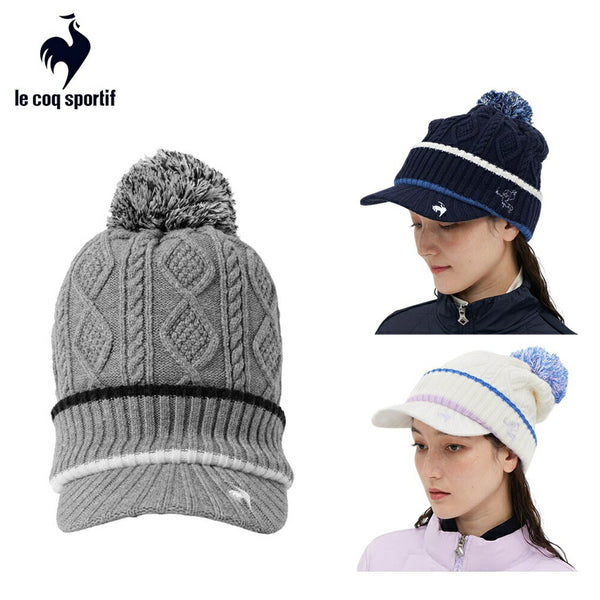 商品 le coq sportif（ルコックスポルティフ）製品。le coq sportif ケーブル編み 庇付きニットキャップ 25FW LG5FCP40L