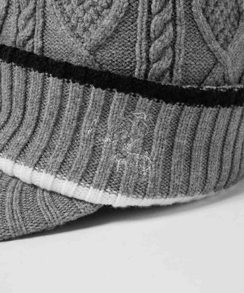 ベストスポーツ le coq sportif（ルコックスポルティフ）製品。le coq sportif ケーブル編み 庇付きニットキャップ 25FW LG5FCP40L