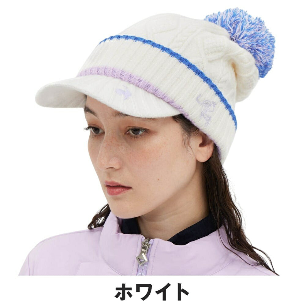 le coq sportif ケーブル編み 庇付きニットキャップ 25FW LG5FCP40L