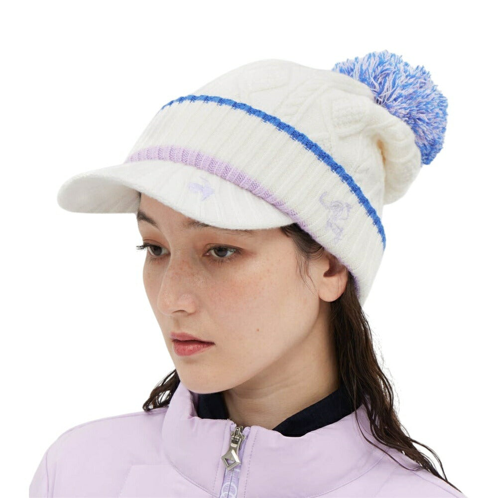 le coq sportif ケーブル編み 庇付きニットキャップ 25FW LG5FCP40L