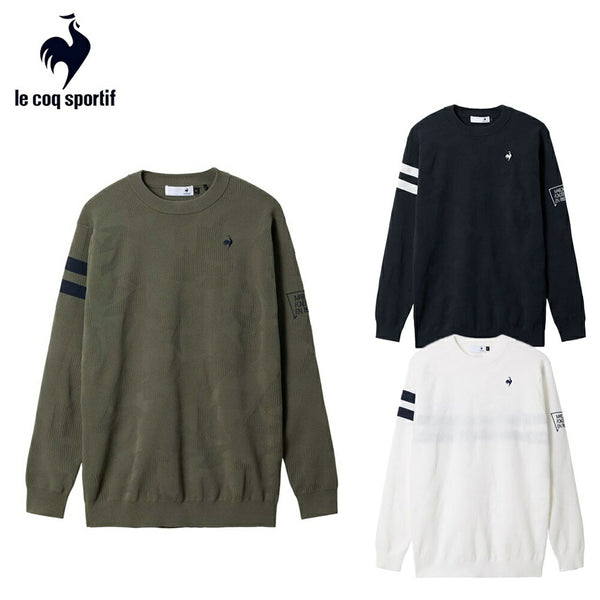 le coq sportif（ルコックスポルティフ） le coq sportif（ルコックスポルティフ）製品。le coq sportif モザイク柄ジャガードセーター 25FW LG5FST00M