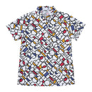 ベストスポーツ Le coq sportif カラーブロック総柄半袖シャツ 25SS LG5SHS07L