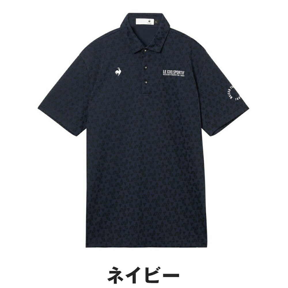 le coq sportif Sunscreen NIR トライアングルジャカード半袖シャツ