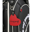 ベストスポーツ Le coq sportif（ルコックスポルティフ）製品。Le coq sportif ブラックトリコデザイン キャディバッグ オリジナルネームプレート付き 8.5型 24FW LG4FCB01L