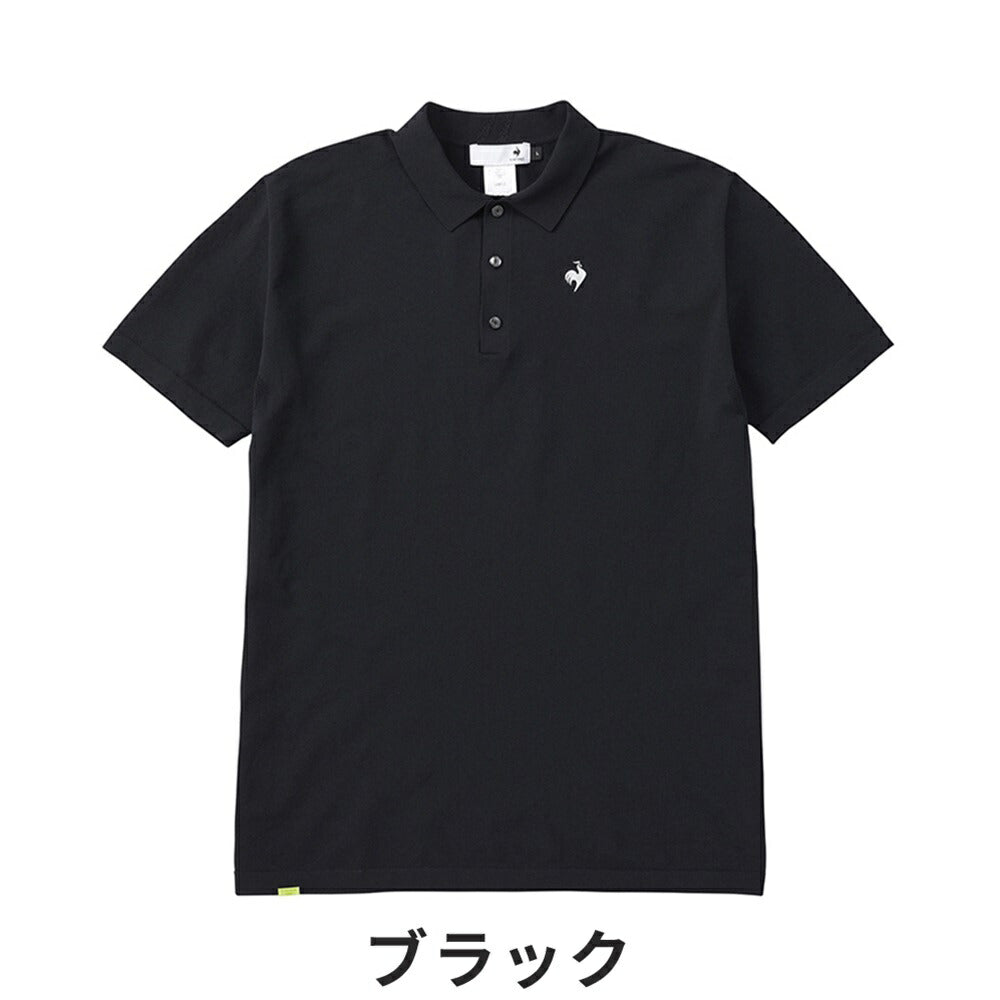 le coq sportif - coco 中古 ルコックスポルティフ le coq sportif メンズ 半袖シャツ L 黒 ブラック モックネック ロゴ総柄 coco 中古 ルコックスポルティフ le coq sportif メンズ 半袖