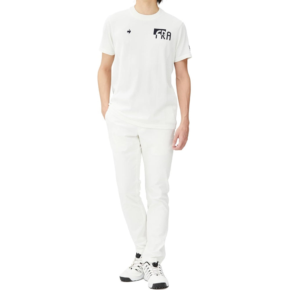 Le coq sportif モックネック半袖ニットシャツ 24SS QGMXJA08