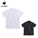 ベストスポーツ le coq sportif（ルコックスポルティフ）製品。le coq sportif RIJOUME STRETCH FORCER SUNSCREEN 曲線ラインプリント半袖シャツ 24SS QGMXJA31