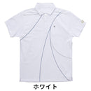 ベストスポーツ le coq sportif（ルコックスポルティフ）製品。le coq sportif RIJOUME STRETCH FORCER SUNSCREEN 曲線ラインプリント半袖シャツ 24SS QGMXJA31