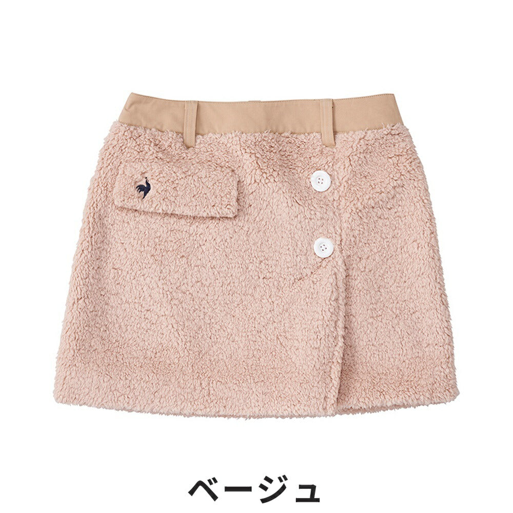 le coq sportif レスマイクロプラスチックボアスカート 23FW QGWWJE08