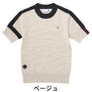 ベストスポーツ le coq sportif（ルコックスポルティフ）製品。le coq sportif RIJOUME 五分丈ロゴジャガードニットシャツ 24SS QGWXJA21