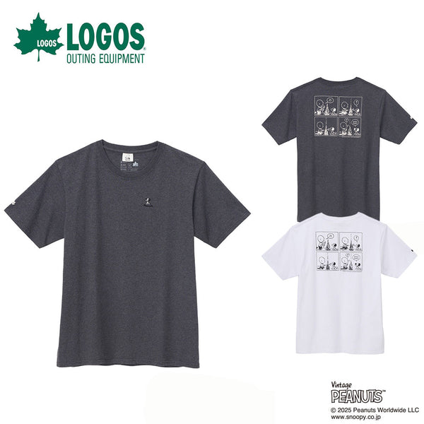 アウトドア LOGOS（ロゴス）製品。LOGOS SNOOPY(PEANUTS 75years) Tシャツ-BE(ホワイト・L) 37500102