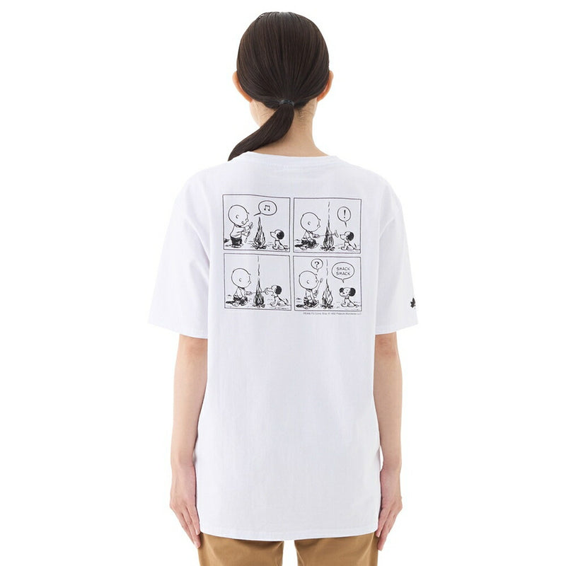 ベストスポーツ LOGOS（ロゴス）製品。LOGOS SNOOPY(PEANUTS 75years) Tシャツ-BE(ホワイト・L) 37500102