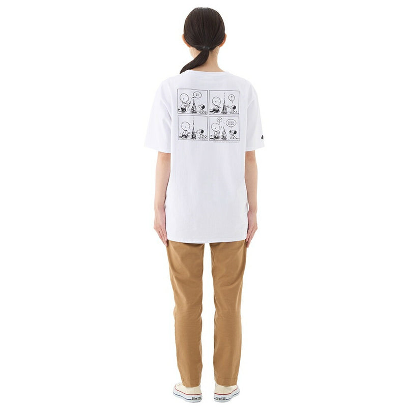 ベストスポーツ LOGOS（ロゴス）製品。LOGOS SNOOPY(PEANUTS 75years) Tシャツ-BE(ホワイト・L) 37500102