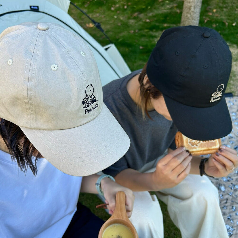 ベストスポーツ LOGOS（ロゴス）製品。LOGOS SNOOPY(PEANUTS 75years) CAP(ブラック) 37500209