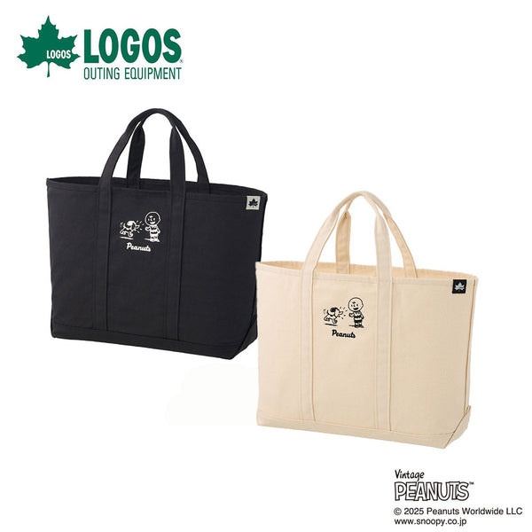 アウトドア LOGOS（ロゴス）製品。LOGOS SNOOPY(PEANUTS 75years) トートバッグ(ホワイト) 37500409