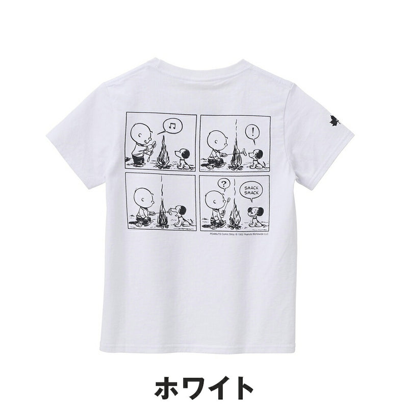 ベストスポーツ LOGOS（ロゴス）製品。LOGOS SNOOPY(PEANUTS 75years) KIDS Tシャツ-BE(チャコールグレー・140) 37560030