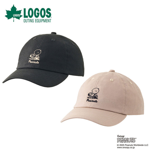 アウトドア LOGOS（ロゴス）製品。LOGOS SNOOPY(PEANUTS 75years) KIDS CAP(ブラック) 37560109