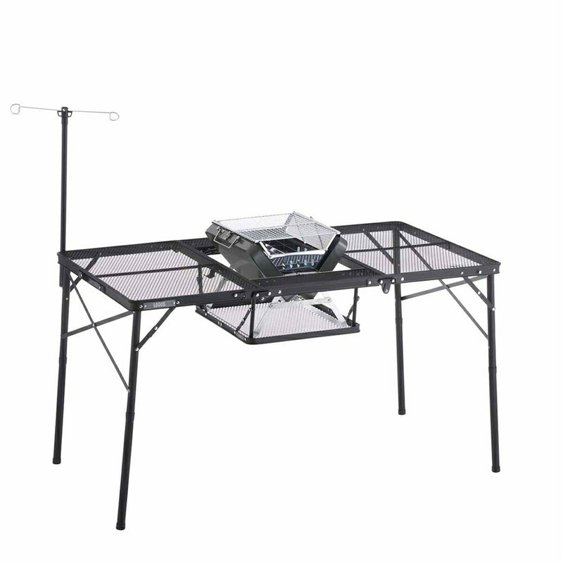 ベストスポーツ LOGOS（ロゴス）製品。LOGOS アイアンメッシュ 3FD BBQテーブル 13070-BC 73581002