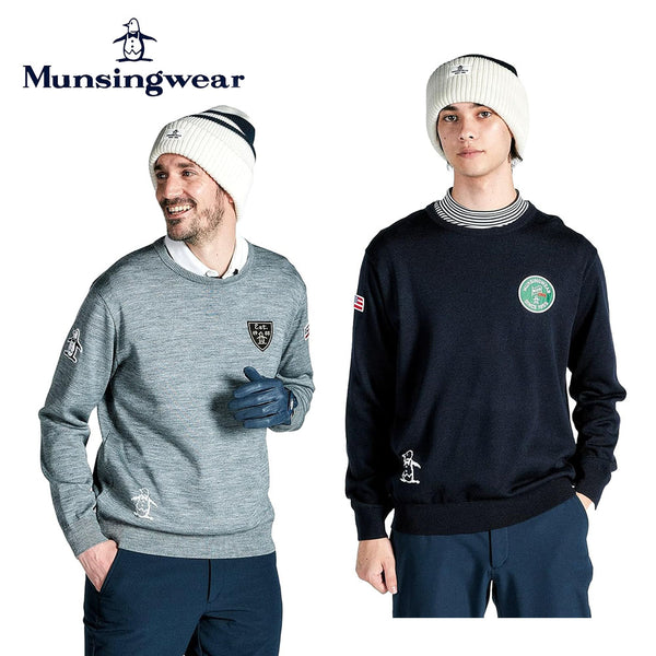  Munsingwear（マンシングウェア）製品。Munsingwear SEASON COLLECTION 吸湿発熱ワッペンセーター 24FW MG4FST25M