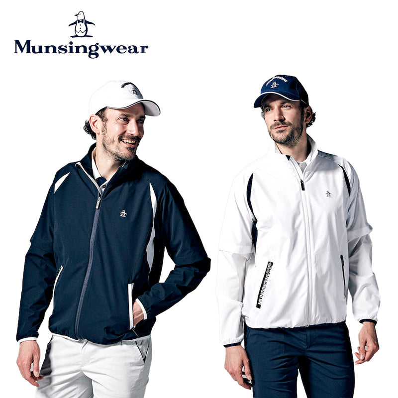ベストスポーツ Munsingwear（マンシングウェア）製品。Munsingwear SEASONal はっ水ストレッチ袖ドッキングブルゾン 23SS MGMVJK01CH