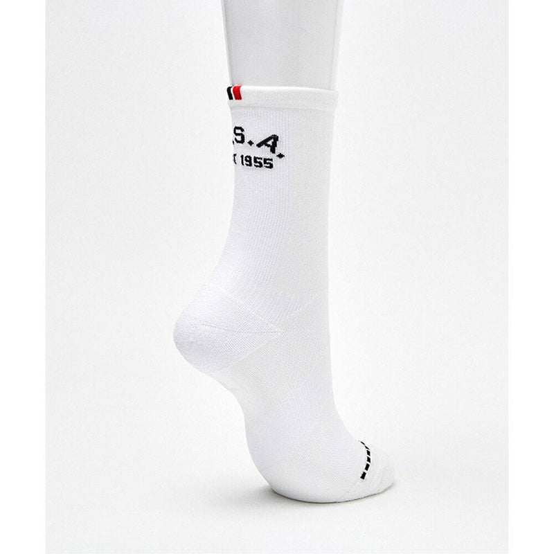 ベストスポーツ Munsingwear（マンシングウェア）製品。Munsingwear ミドル丈 メッシュ編み MoveSox Arch Spiral 25SS MG5SSO09M