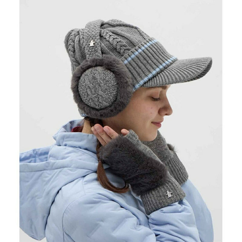 ベストスポーツ Munsingwear（マンシングウェア）製品。Munsingwear フェイクファー＆ニットコンビ イヤーウォーマー 25FW MG5FAZ00L