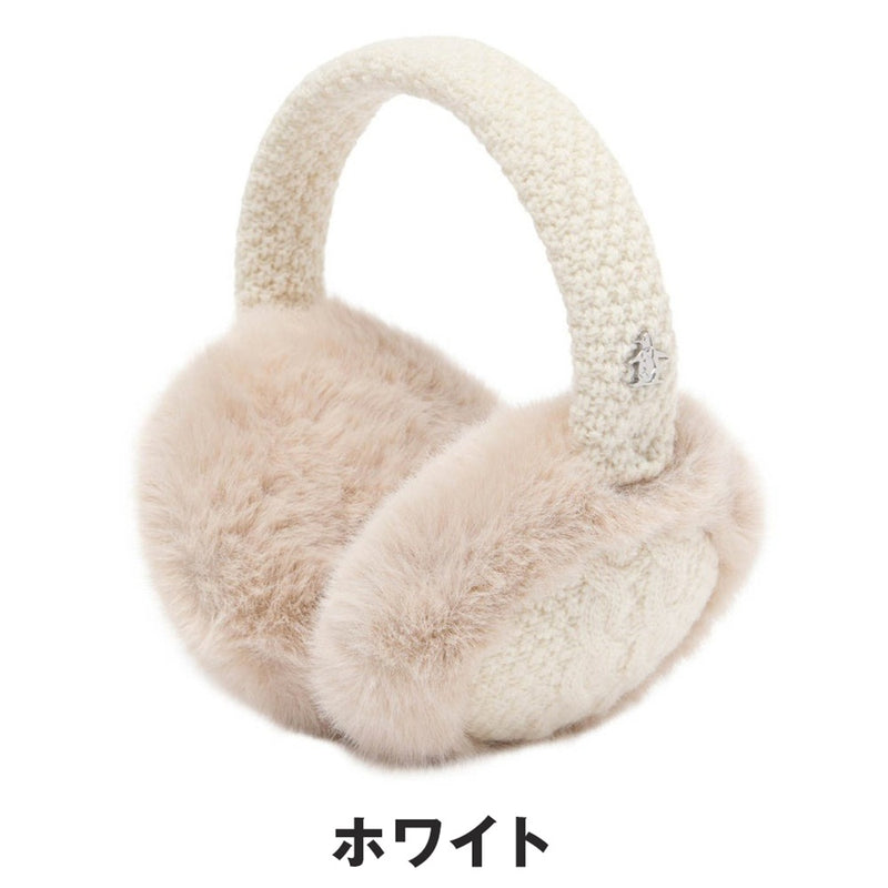 ベストスポーツ Munsingwear（マンシングウェア）製品。Munsingwear フェイクファー＆ニットコンビ イヤーウォーマー 25FW MG5FAZ00L