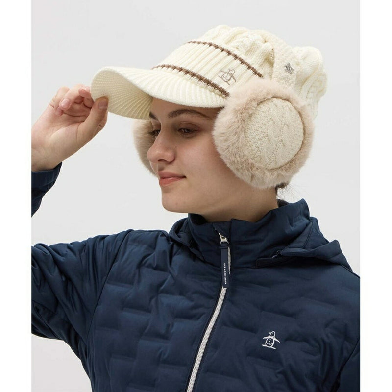 ベストスポーツ Munsingwear（マンシングウェア）製品。Munsingwear フェイクファー＆ニットコンビ イヤーウォーマー 25FW MG5FAZ00L