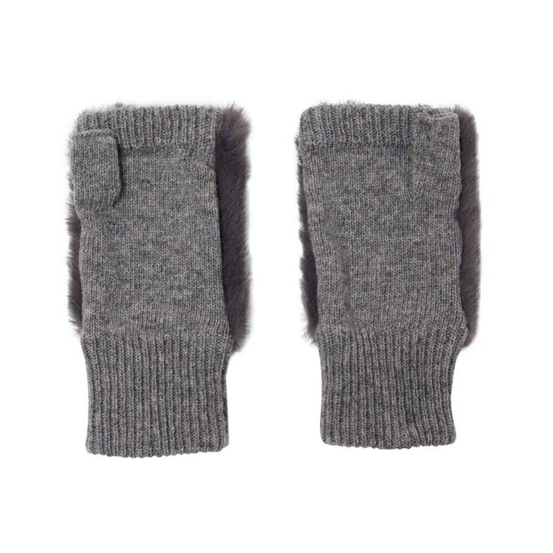 ベストスポーツ Munsingwear（マンシングウェア）製品。Munsingwear フェイクファー＆ニットコンビ ハンドウォーマー 25FW MG5FGV50L