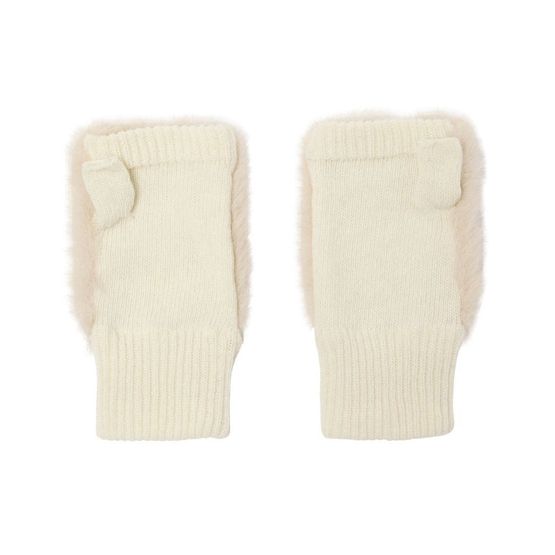 ベストスポーツ Munsingwear（マンシングウェア）製品。Munsingwear フェイクファー＆ニットコンビ ハンドウォーマー 25FW MG5FGV50L