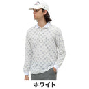 ベストスポーツ Munsingwear（マンシングウェア）製品。Munsingwear ロゴ総柄プリント長袖ポロシャツ 25FW MG5FLS80M