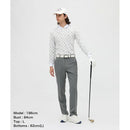 ベストスポーツ Munsingwear（マンシングウェア）製品。Munsingwear ロゴ総柄プリント長袖ポロシャツ 25FW MG5FLS80M