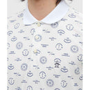 ベストスポーツ Munsingwear（マンシングウェア）製品。Munsingwear ロゴ総柄プリント長袖ポロシャツ 25FW MG5FLS80M