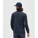 ベストスポーツ Munsingwear（マンシングウェア）製品。Munsingwear ロゴ総柄プリント長袖ポロシャツ 25FW MG5FLS80M