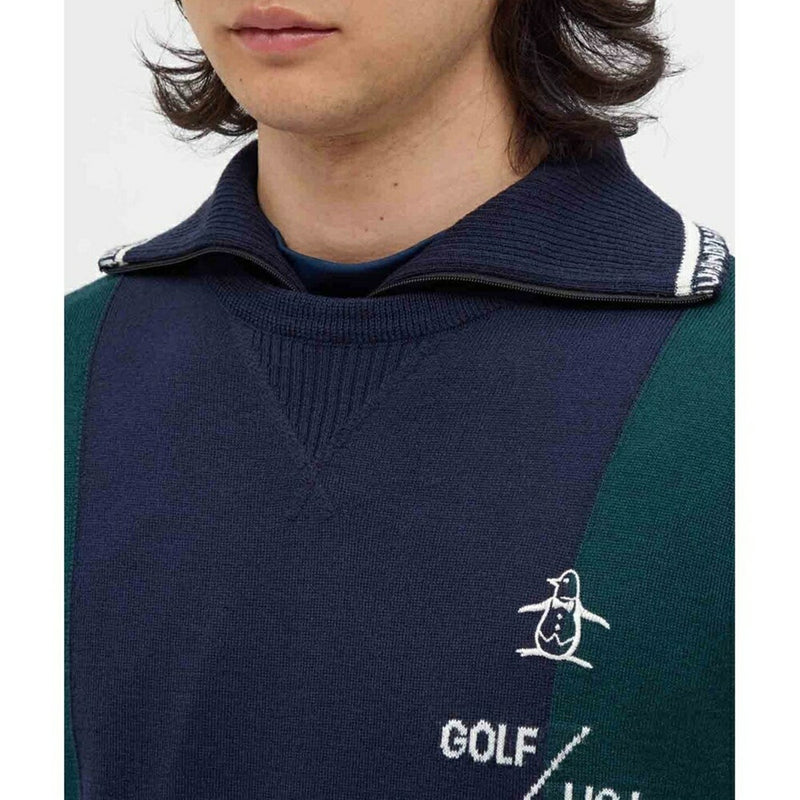 ベストスポーツ Munsingwear（マンシングウェア）製品。Munsingwear 防風裏地付きニットクルーネックセーター 25FW MG5FST21M